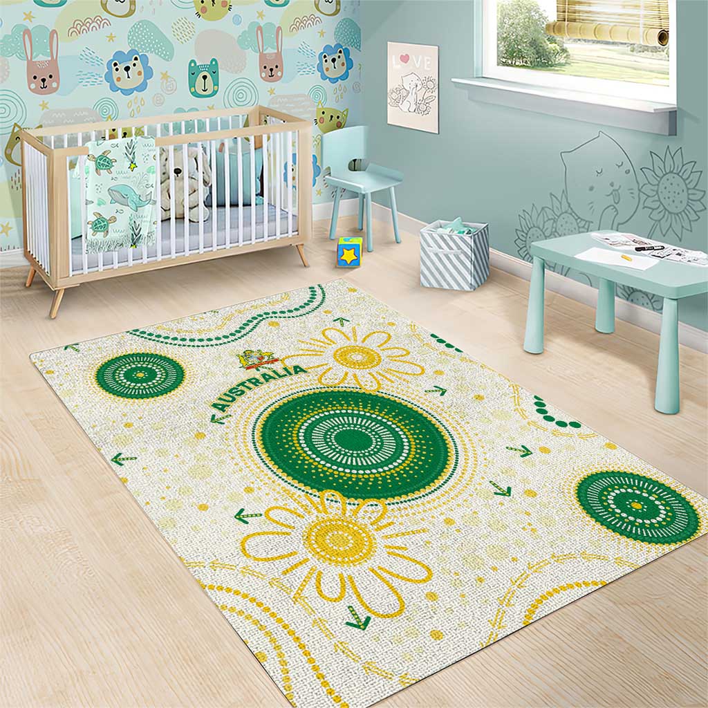 Australia Cricket Area Rug Aboriginal Pattern - Aussie Hoodie