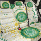 Australia Cricket Back Car Seat Cover Aboriginal Pattern - Aussie Hoodie