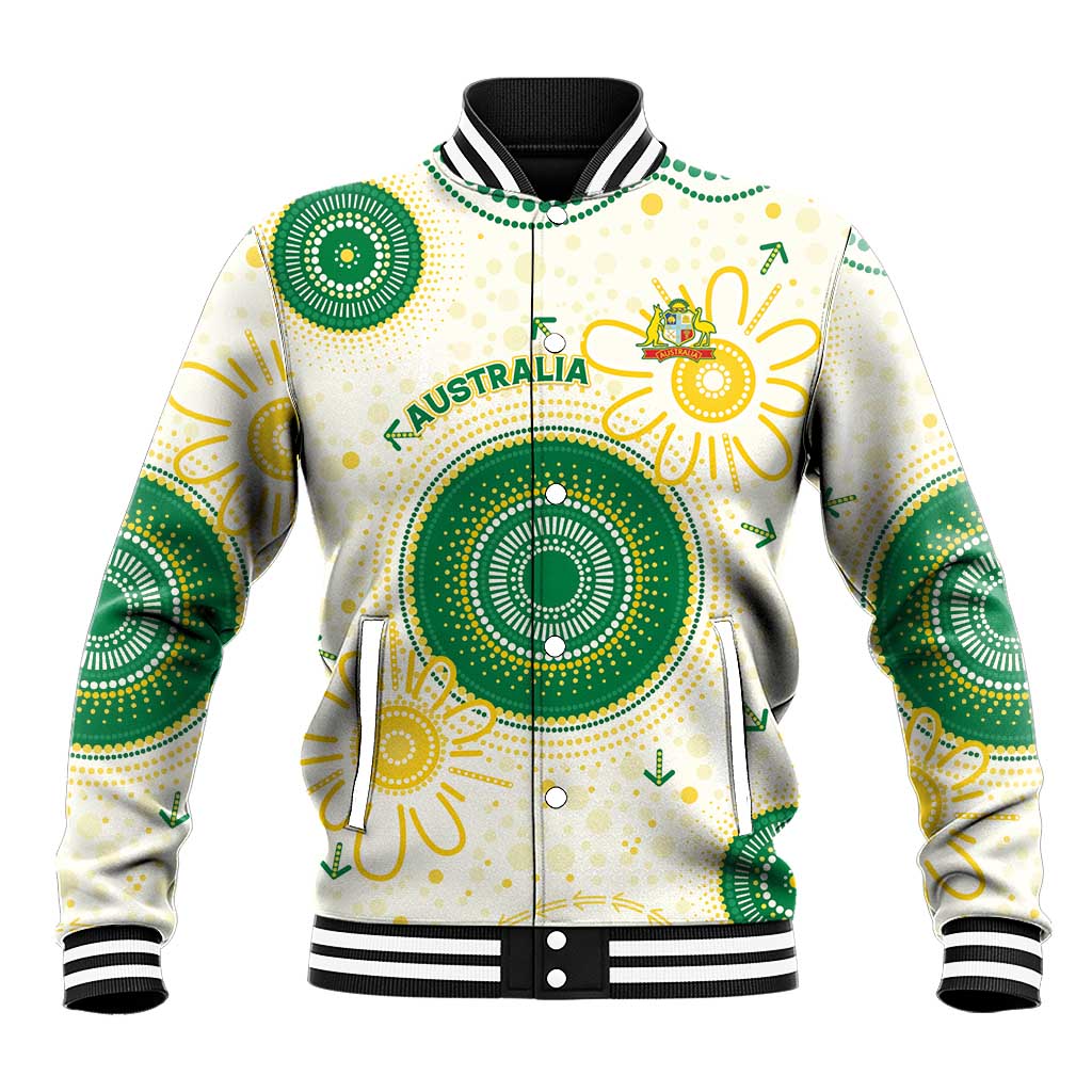 Custom Australia Cricket Baseball Jacket Aboriginal Pattern - Aussie Hoodie