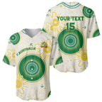 Custom Australia Cricket Baseball Jersey Aboriginal Pattern - Aussie Hoodie