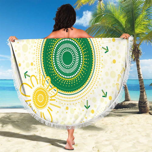 Australia Cricket Beach Blanket Aboriginal Pattern - Aussie Hoodie