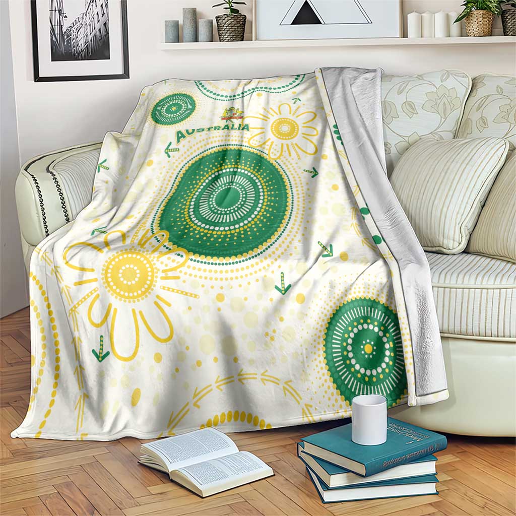 Australia Cricket Blanket Aboriginal Pattern - Aussie Hoodie