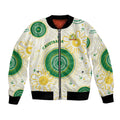 Custom Australia Cricket Bomber Jacket Aboriginal Pattern - Aussie Hoodie