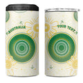 Custom Australia Cricket 4 in 1 Can Cooler Tumbler Aboriginal Pattern - Aussie Hoodie