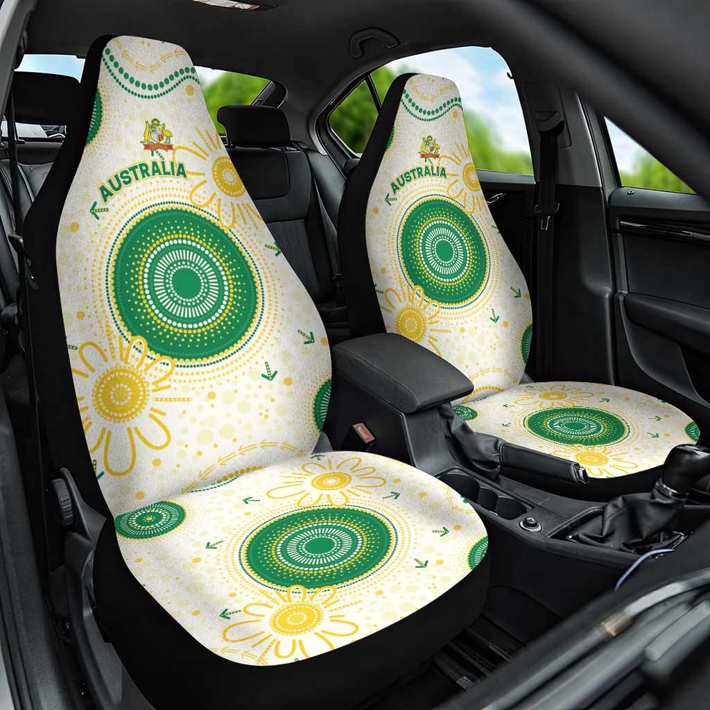 Australia Cricket Car Seat Cover Aboriginal Pattern - Aussie Hoodie