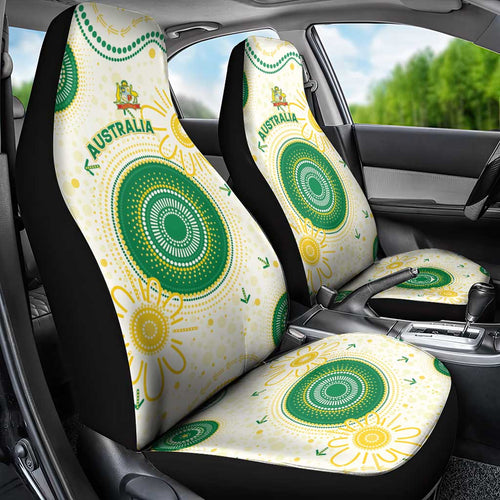 Australia Cricket Car Seat Cover Aboriginal Pattern - Aussie Hoodie