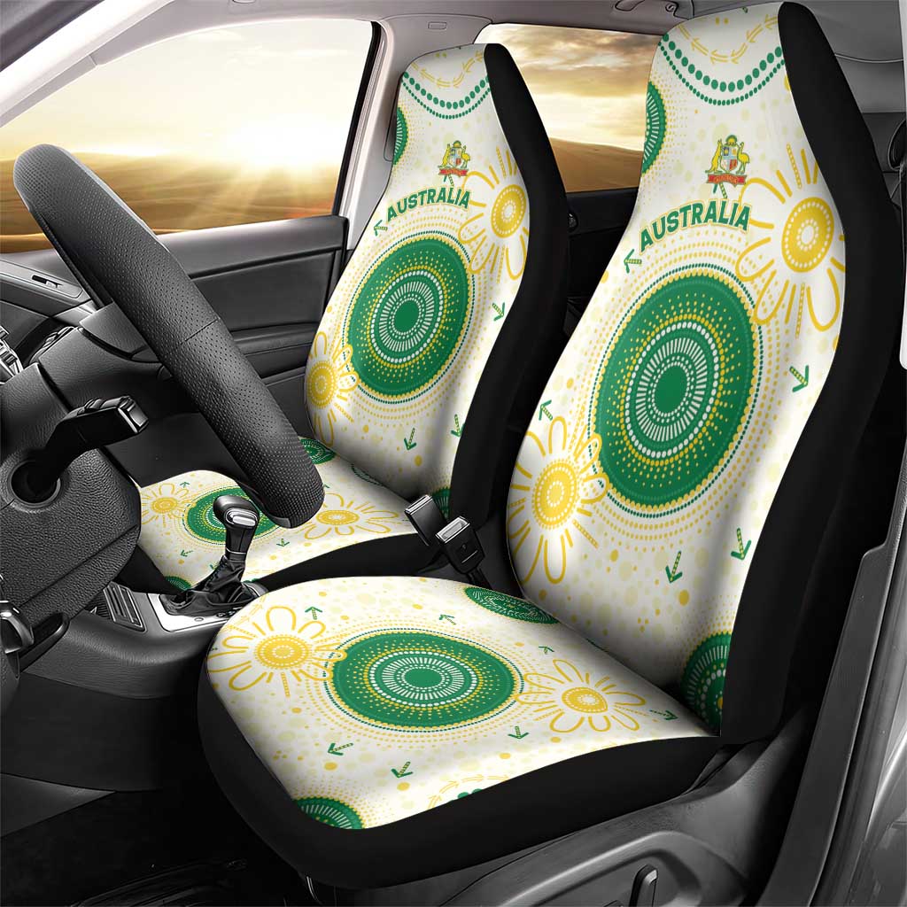 Australia Cricket Car Seat Cover Aboriginal Pattern - Aussie Hoodie