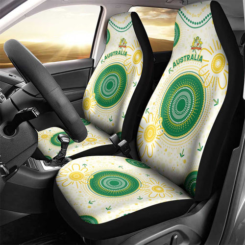 Australia Cricket Car Seat Cover Aboriginal Pattern - Aussie Hoodie