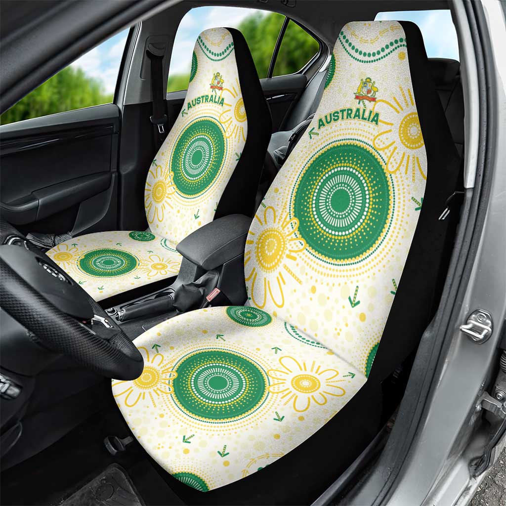Australia Cricket Car Seat Cover Aboriginal Pattern - Aussie Hoodie