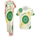 Custom Australia Cricket Couples Matching Tank Maxi Dress and Hawaiian Shirt Aboriginal Pattern - Aussie Hoodie
