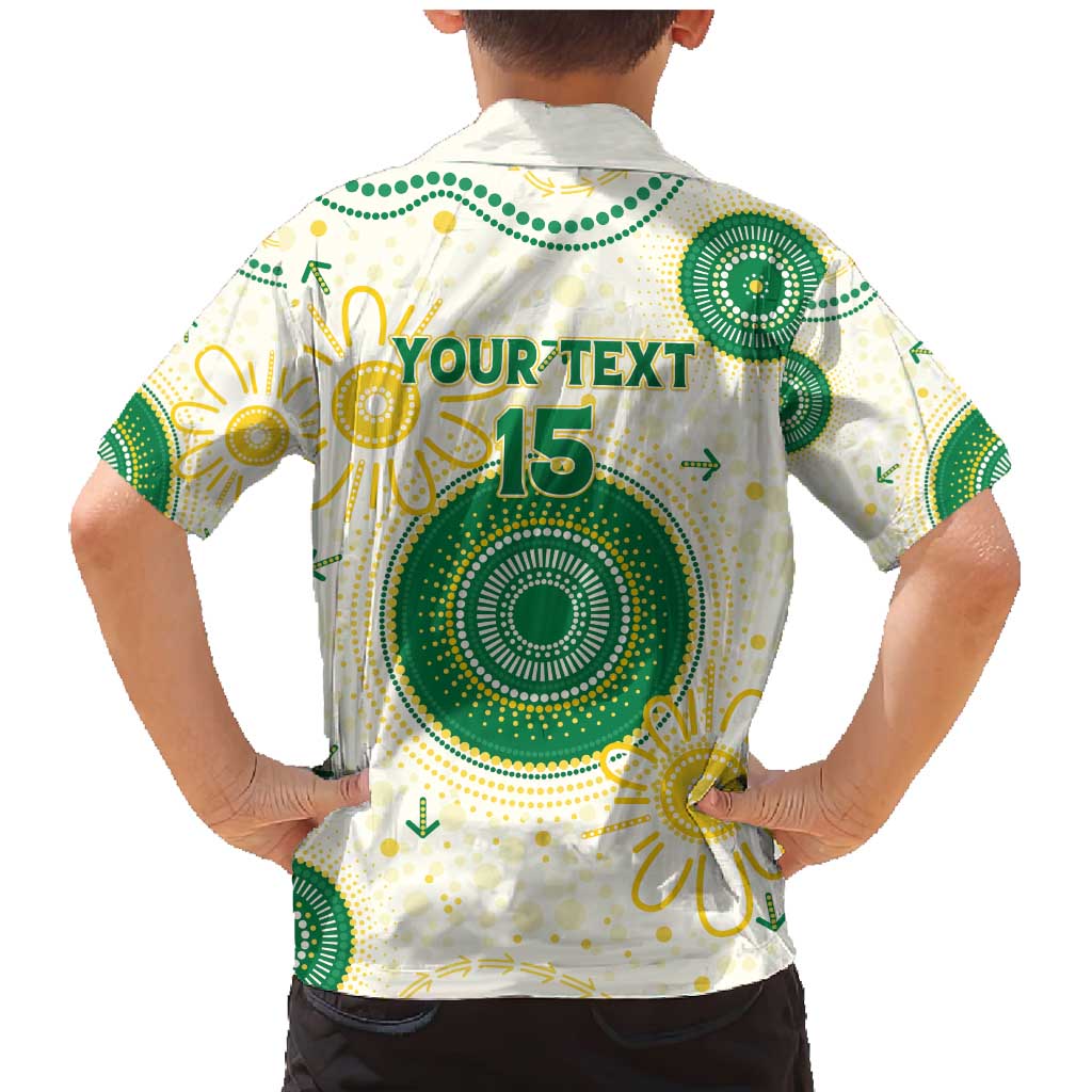 Custom Australia Cricket Family Matching Mermaid Dress and Hawaiian Shirt Aboriginal Pattern - Aussie Hoodie