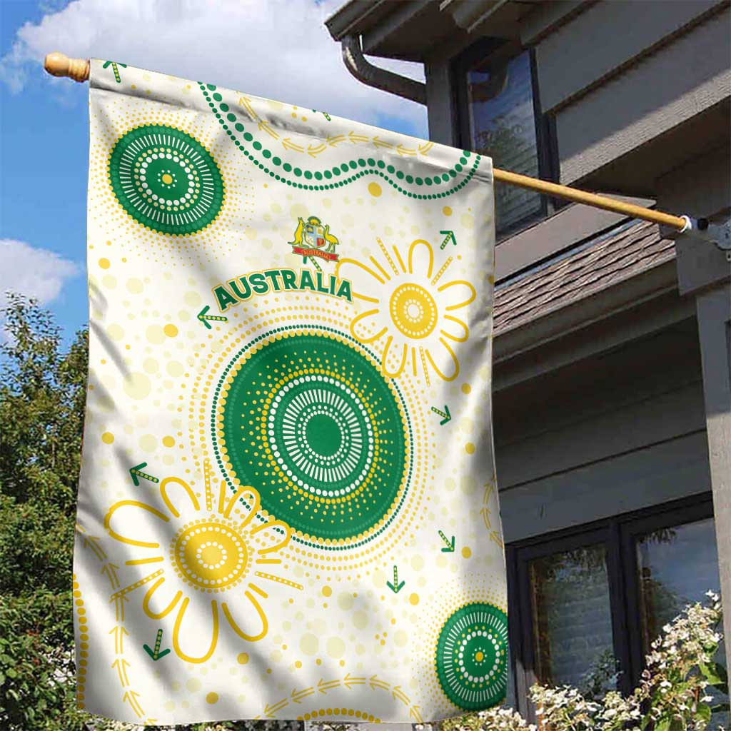 Australia Cricket Garden Flag Aboriginal Pattern - Aussie Hoodie