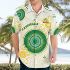 Custom Australia Cricket Hawaiian Shirt Aboriginal Pattern - Aussie Hoodie