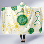 Australia Cricket Hooded Blanket Aboriginal Pattern - Aussie Hoodie
