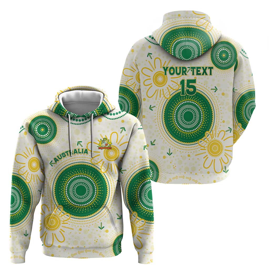 Custom Australia Cricket Hoodie Aboriginal Pattern - Aussie Hoodie