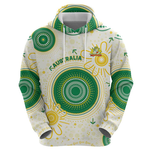Custom Australia Cricket Hoodie Aboriginal Pattern - Aussie Hoodie