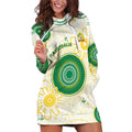 Custom Australia Cricket Hoodie Dress Aboriginal Pattern - Aussie Hoodie