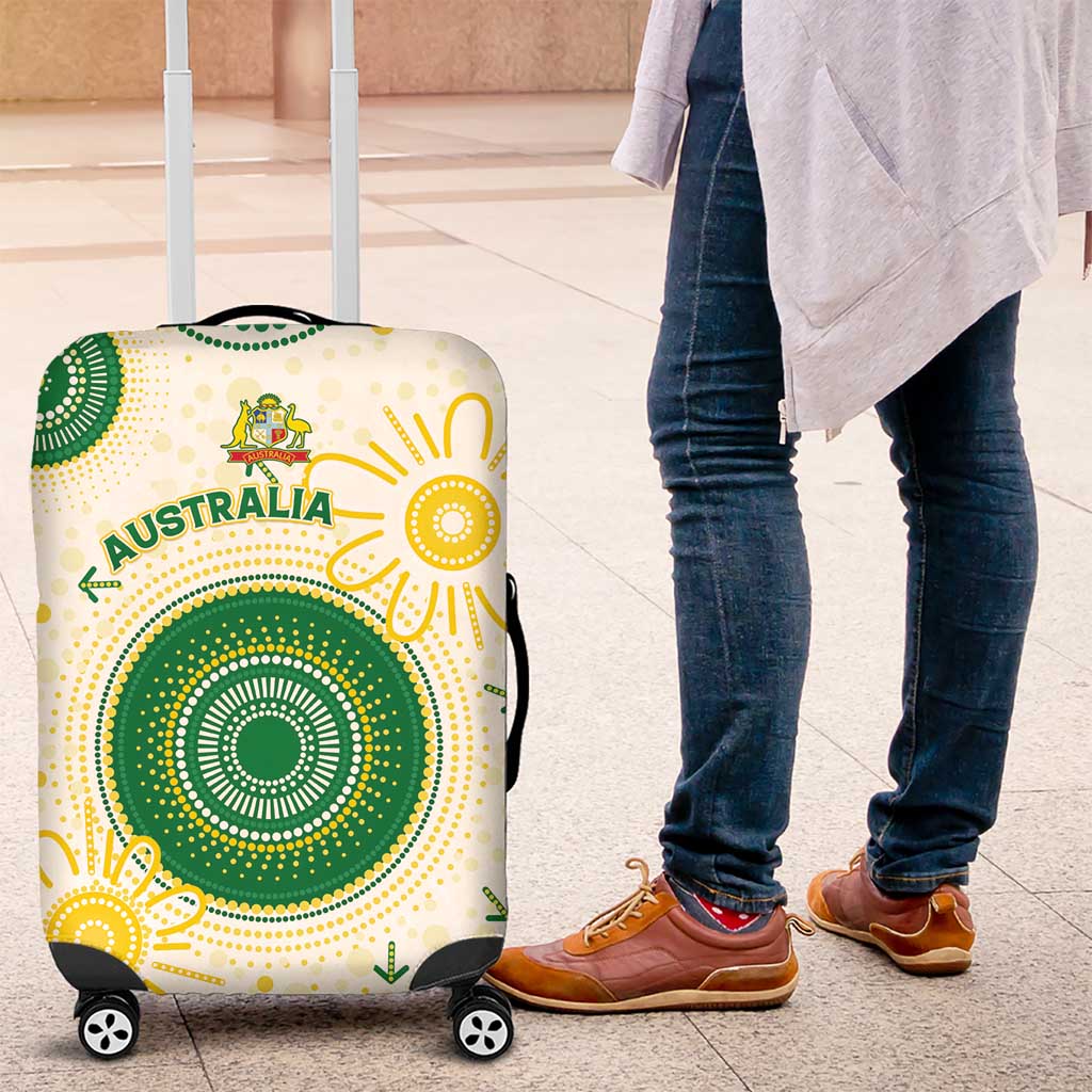 Australia Cricket Luggage Cover Aboriginal Pattern - Aussie Hoodie
