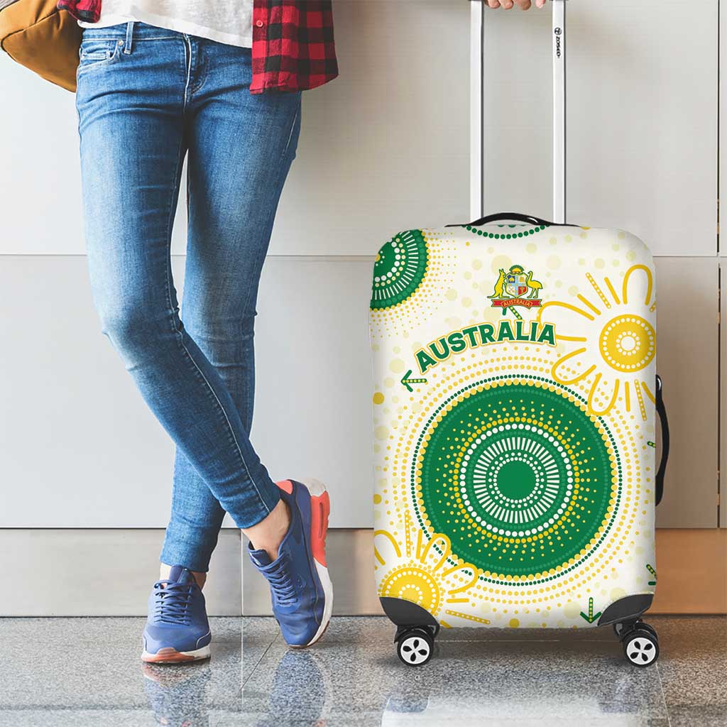 Australia Cricket Luggage Cover Aboriginal Pattern - Aussie Hoodie