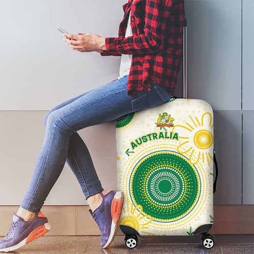 Australia Cricket Luggage Cover Aboriginal Pattern - Aussie Hoodie