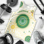 Custom Australia Cricket Men Tank Top Aboriginal Pattern - Aussie Hoodie
