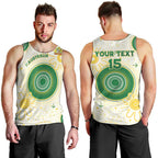 Custom Australia Cricket Men Tank Top Aboriginal Pattern - Aussie Hoodie