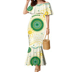 Custom Australia Cricket Mermaid Dress Aboriginal Pattern - Aussie Hoodie