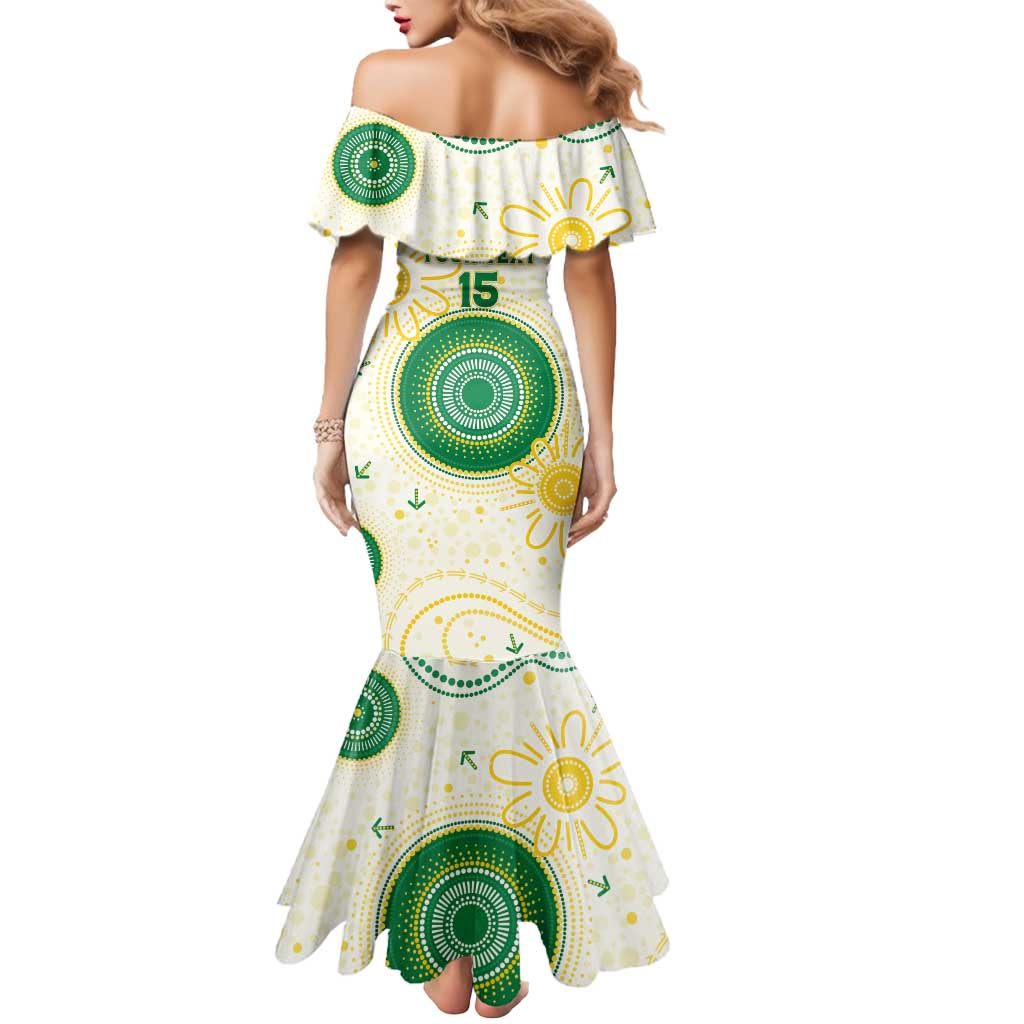Custom Australia Cricket Mermaid Dress Aboriginal Pattern - Aussie Hoodie