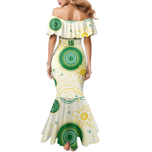 Custom Australia Cricket Mermaid Dress Aboriginal Pattern - Aussie Hoodie