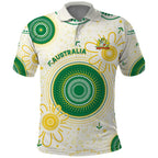 Custom Australia Cricket Polo Shirt Aboriginal Pattern - Aussie Hoodie