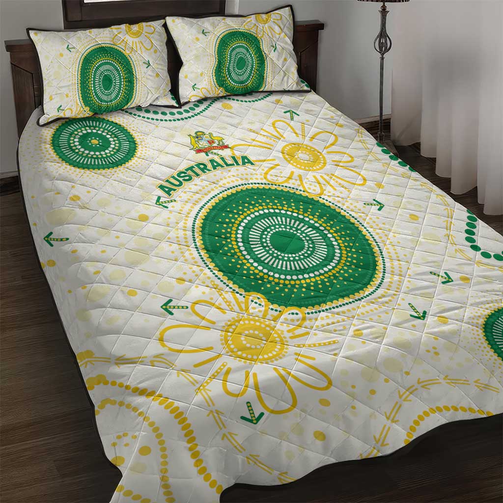 Australia Cricket Quilt Bed Set Aboriginal Pattern - Aussie Hoodie