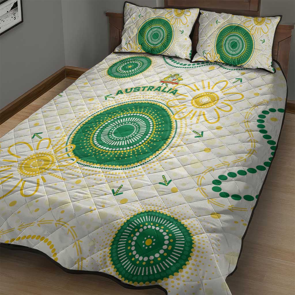Australia Cricket Quilt Bed Set Aboriginal Pattern - Aussie Hoodie