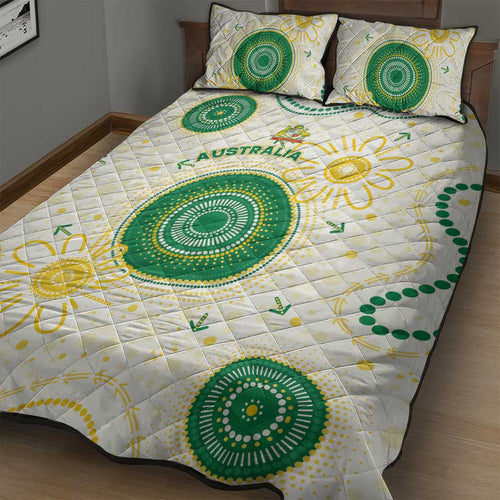 Australia Cricket Quilt Bed Set Aboriginal Pattern - Aussie Hoodie