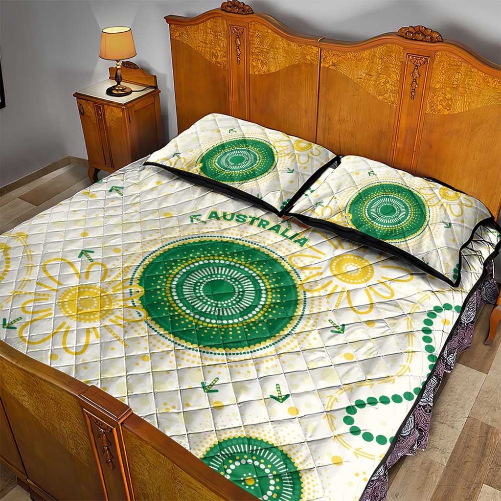 Australia Cricket Quilt Bed Set Aboriginal Pattern - Aussie Hoodie