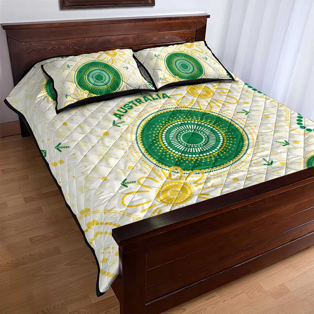 Australia Cricket Quilt Bed Set Aboriginal Pattern - Aussie Hoodie