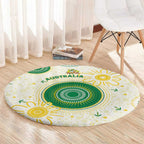 Australia Cricket Round Carpet Aboriginal Pattern - Aussie Hoodie
