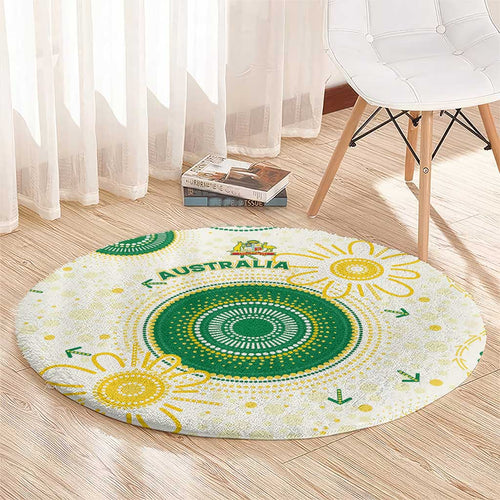 Australia Cricket Round Carpet Aboriginal Pattern - Aussie Hoodie