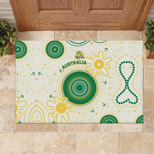 Australia Cricket Rubber Doormat Aboriginal Pattern - Aussie Hoodie