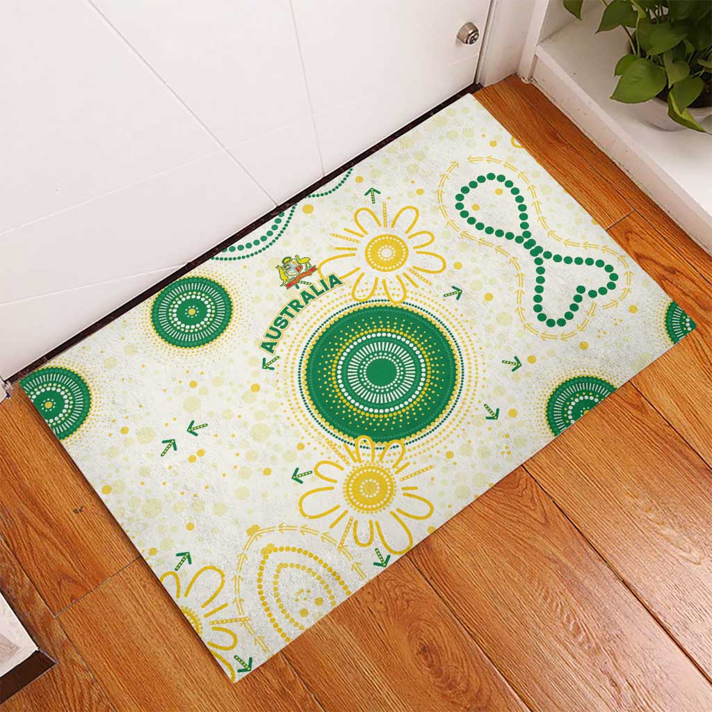 Australia Cricket Rubber Doormat Aboriginal Pattern - Aussie Hoodie