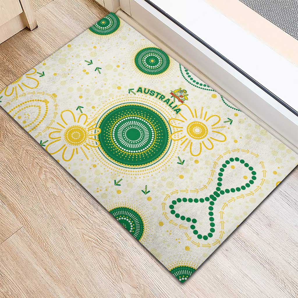 Australia Cricket Rubber Doormat Aboriginal Pattern - Aussie Hoodie