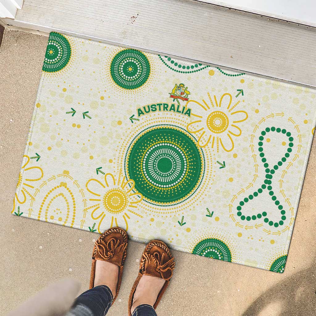 Australia Cricket Rubber Doormat Aboriginal Pattern - Aussie Hoodie