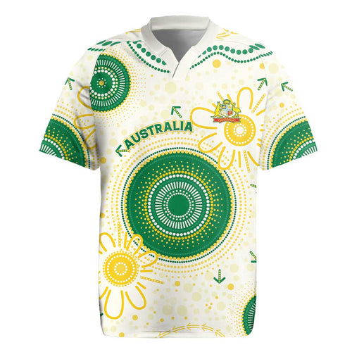 Custom Australia Cricket Rugby Jersey Aboriginal Pattern - Aussie Hoodie