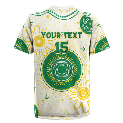 Custom Australia Cricket Rugby Jersey Aboriginal Pattern - Aussie Hoodie