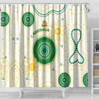 Australia Cricket Shower Curtain Aboriginal Pattern - Aussie Hoodie
