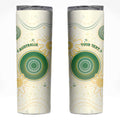 Custom Australia Cricket Skinny Tumbler Aboriginal Pattern - Aussie Hoodie