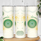 Custom Australia Cricket Skinny Tumbler Aboriginal Pattern - Aussie Hoodie
