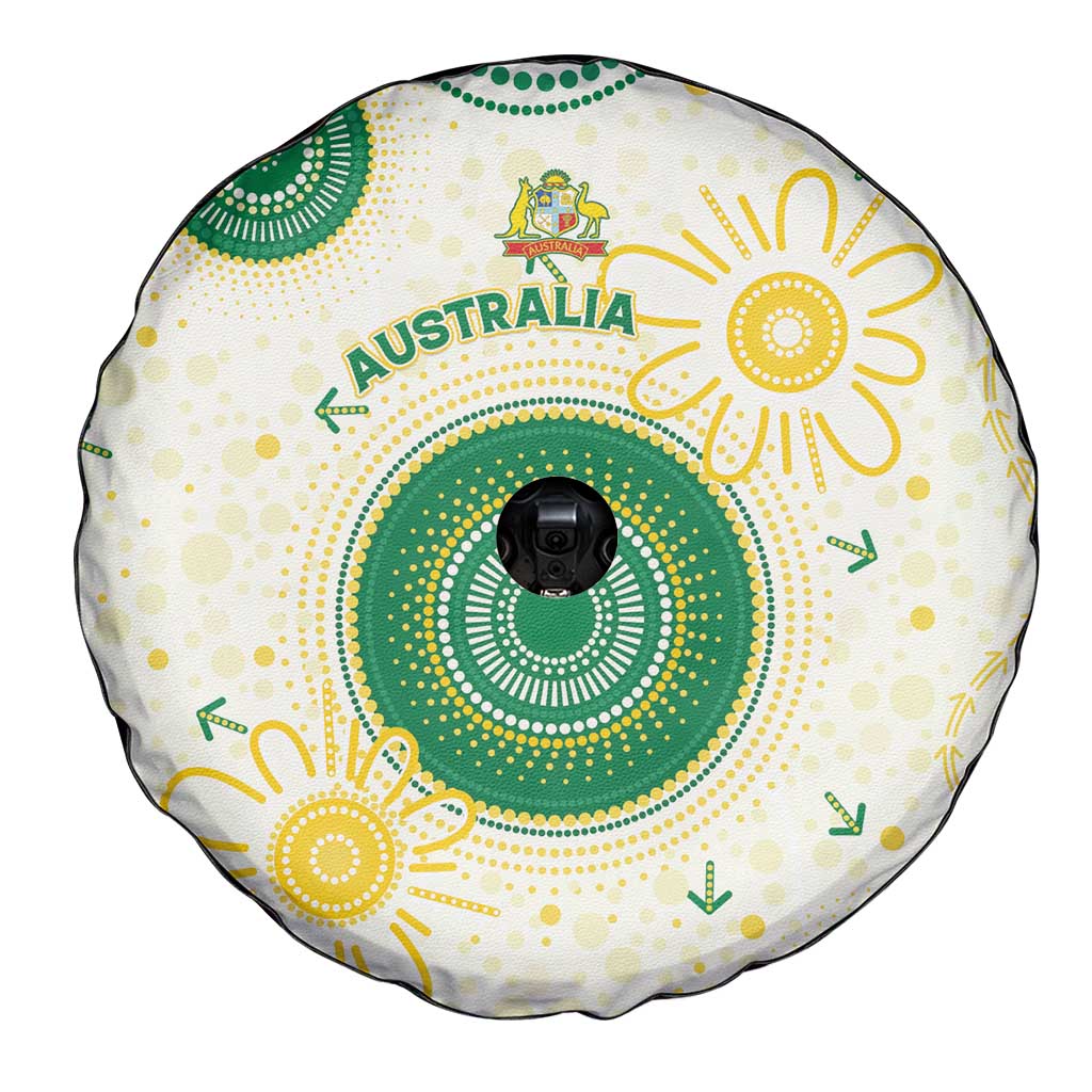 Australia Cricket Spare Tire Cover Aboriginal Pattern - Aussie Hoodie