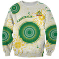 Custom Australia Cricket Sweatshirt Aboriginal Pattern - Aussie Hoodie