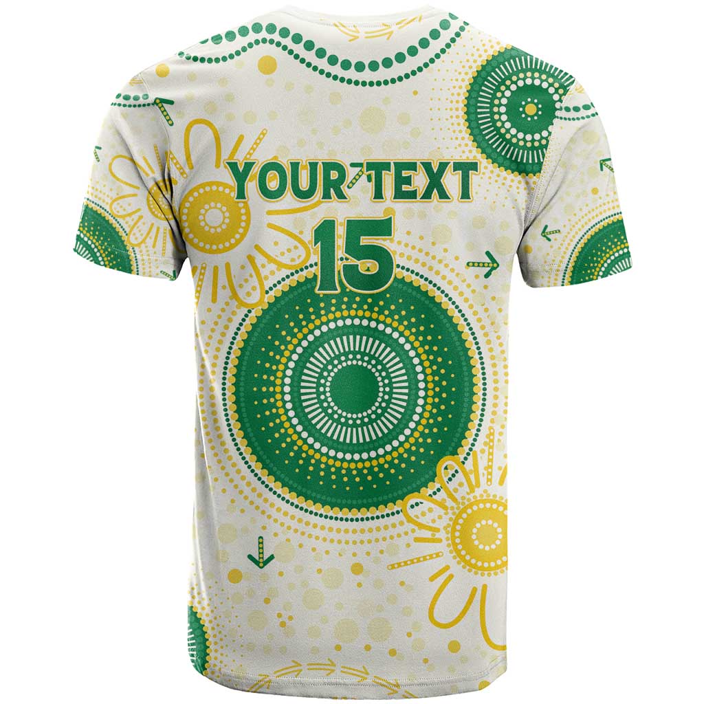Custom Australia Cricket T Shirt Aboriginal Pattern - Aussie Hoodie