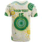Custom Australia Cricket T Shirt Aboriginal Pattern - Aussie Hoodie